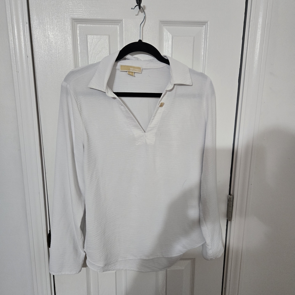 Michael Kors Classic White Button Down Shirt